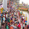 Mathura: Devotees gather to offer prayers during the partial solar eclipse in Mathura district