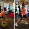 Overhead Barbell Front Lunge