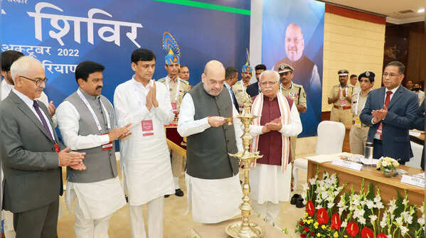 Photos: CMs & HMs attend chintan shivir at Surajkund