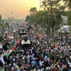 March passing through Lahore's Main Boulevard