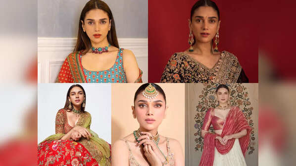 We simply can't get enough of Aditi's sensational lehenga looks