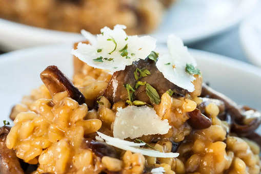 Mushroom Risotto with Cracked Wheat