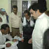 BJP leader Kuldeep Bishnoi casts his vote for Assembly by-elections in Haryana's Adampur assembly constituency
