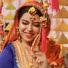 Bride-to-be in blue