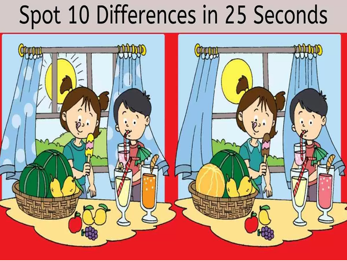 Optical Illusion: Can you spot the 10 differences in 25 seconds?