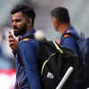Virat Kohli arrives for the ICC Men's T20 World Cup semi-final match between India and England at Adelaide Oval.