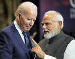 Nusa Dua: India's Prime Minister Narendra Modi talks with U.S. President Joe Bid...