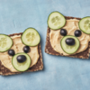 ​Cucumber hummus toast