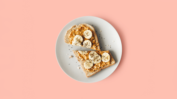 Peanut butter banana toast