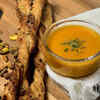​Smoky Pumpkin Soup With Pistachio Twists