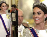 Kate Middleton dazzles in embellished gown and tiara at State Banquet 2022