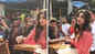 Kind hearted Shilpa Shetty gives a pizza treat to photographers