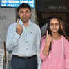 Rajkot mayor Pradeep Dav after casting his vote