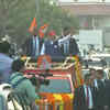Prime Minister Narendra Modi holds a roadshow in  Ahmedabad, Gujarat