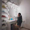 Her vanity room