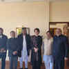 Sukhvinder Singh Sukhu along with other Congress leaders ahead of his swearing-in ceremony in Shimla