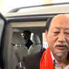 Nagaland CM Neiphiu Rio arrives in Gandhinagar to attend the swearing-in ceremony of CM-designate Bhupendra Patel (ANI)