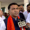 Goa CM Pramod Sawant arrives in Gandhinagar to attend the swearing-in ceremony of CM-designate Bhupendra Patel
