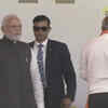 Prime Minister Narendra Modi arrives at Helipad Ground in Gandhinagar to attend the swearing-in ceremony of Gujarat-CM designate Bhupendra Patel