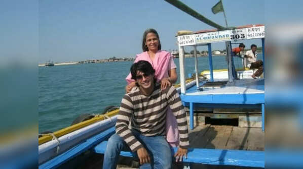 Childhood days with his mother