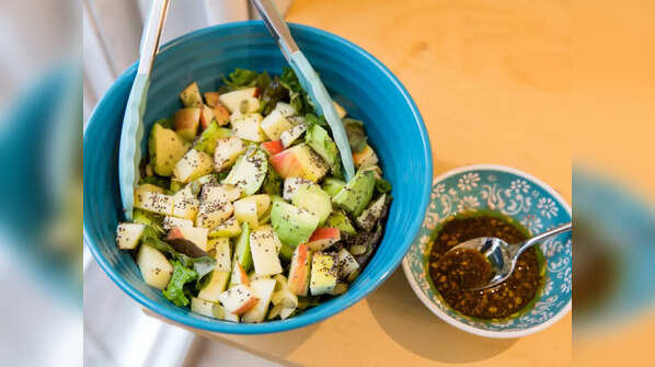 Fruit and nut salad with chia seeds