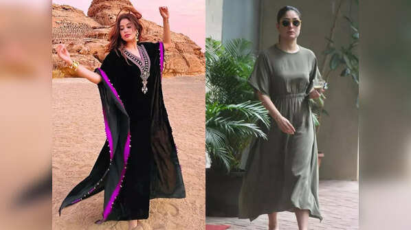 Janhvi Kapoor's black kaftan to Kareena Kapoor Khan's olive kaftan: Bollywood's favourite outfit of the season