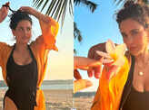 Aisha Sharma raises temperatures in a swimsuit and shrug as she holidays in Goa