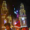 Article image for: People gathered at Sacred Heart Cathedral Church in Delhi