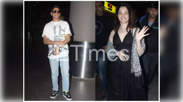 Tamannaah and Vijay can't stop smiling on return from New Year getaway