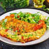 Eggs omelette with vegetables