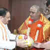 Article image for: Karnataka: JP Nadda offers prayers at Kanaka Guru Peetha in Davangere