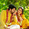 Article image for: <i class="tbold">vasishta</i> Simha & Hariprriya make it official, share engagement pictures with fans