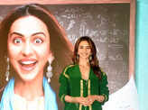 Rakul Preet Singh slays in a green outfit at the trailer launch of Chhatriwali