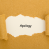 “My apologies”