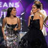 Hosts Jeannie Mai and Olivia Culpo look drop-dead gorgeous at 71st Miss Universe pageant.