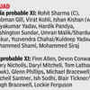 PROBABLE XIs