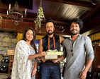 Vasishta Simha and Hariprriya personally handout wedding invites; Kichcha Sudeep, Rishab Shetty, Jaggesh, Uppi among invitees