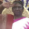 President Droupadi Murmu during the national anthem at Kartavya Path