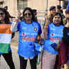 Fans ahead of the 1st T20I between India and New Zealand at JSCA International Stadium Complex, in Ranchi on Friday