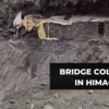 Article image for: Watch: Bridge collapses after huge rocks <i class="tbold">fell</i> from mountain in Chamba district