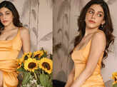 These images of Alaya F in stylish deep-neck satin dress will leave you mesmerised! 