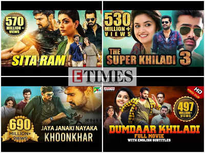 Ten most viewed Hindi dubbed Telugu films on YouTube in 2023! | The Times  of India