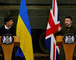 Ukraine's President Volodymyr Zelenskiy visits Britain