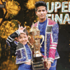 ​Florina Gogoi lifting the trophy of Super Dancer 4