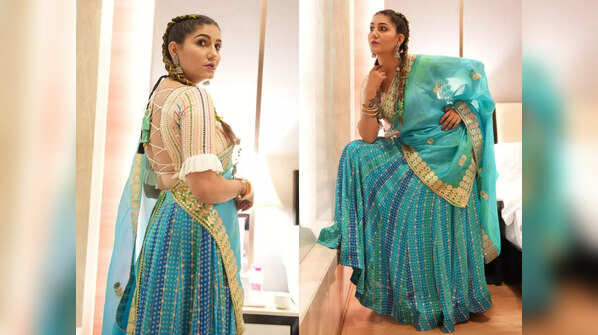Glammed up for garba show