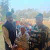 Tripura elections 2023: 85-year-old lady voter being helped by CAPF at Saashima high school in Belonia in South Tripura district