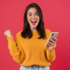 Holding phone with one hand and using one thumb of the same hand
