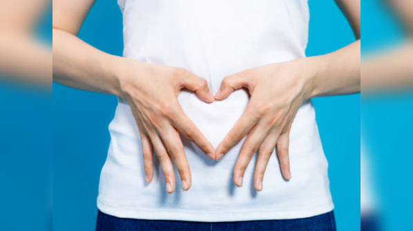 The uterus is located at...