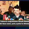 Article image for: Devendra Fadnavis congratulates Eknath Shinde after ECI allots Shiv Sena name, party symbol to Shinde faction