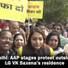 Article image for: Delhi: AAP stages protest outside LG <i class="tbold">vk saxena</i>’s residence